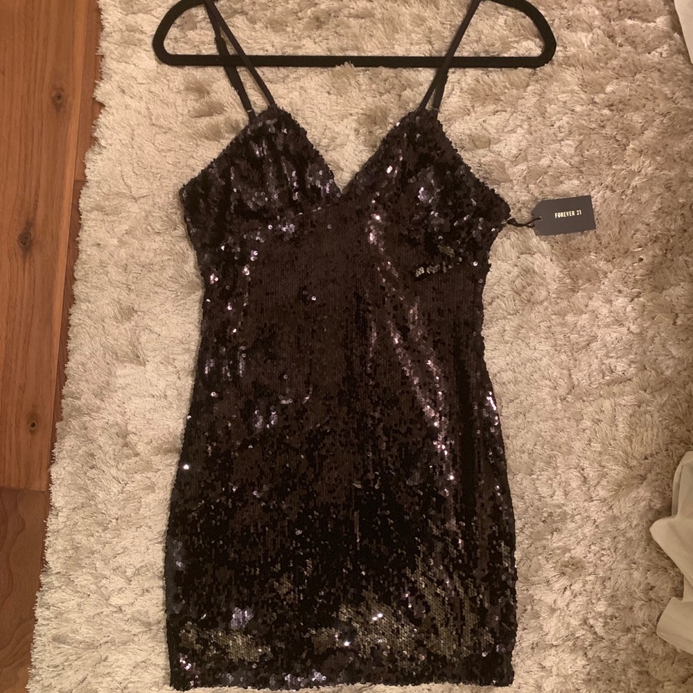 Forever 21 - Black Sequin Mini Dress - NWT